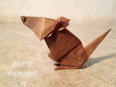 Origami Mouse tutorial (Designed by Mathieu Gueros in 2017)