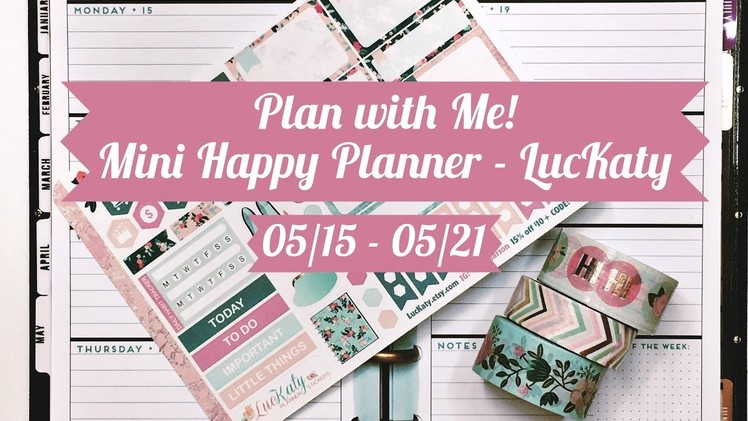 Plan with Me - Mini Happy Planner 05.15 - 0.21 (LucKaty)