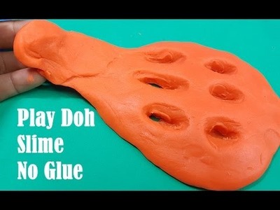 Play Doh Slime No Glue & No Cornstarch Butter Slime! 2 Ingredient Slime Easy Recipe