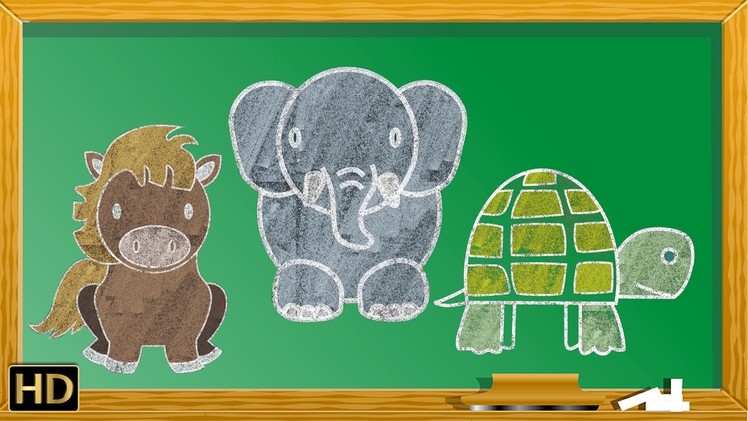 12 Easy Animals Drawings For Kids Vol. 1 | Step By Step Drawing Tutorials | How To Draw Animals
