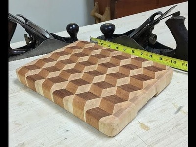 3D Cube End Grain Cutting Board
