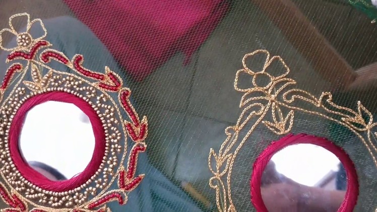 A variety valkannadi design using golden beads