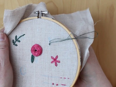 Bloom Embroidery Hoop, Video 7 - Back Stitch
