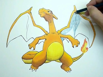 Cómo dibujar a Charizard. How to draw Charizard. Speed Draw. Pokemon