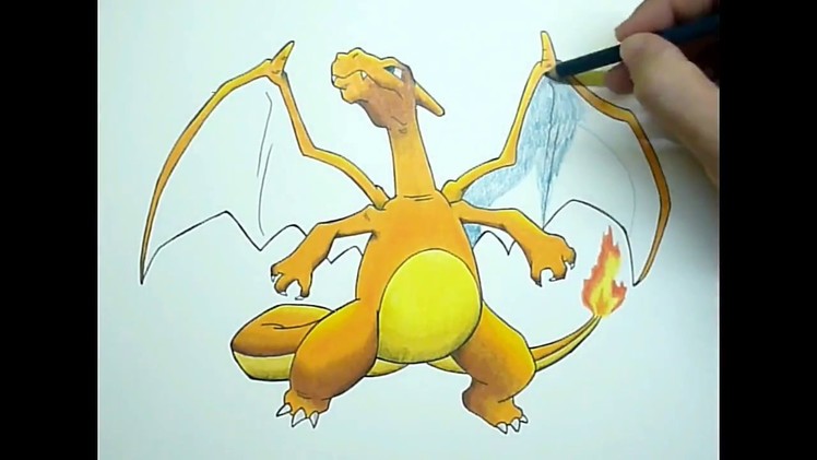 Cómo dibujar a Charizard. How to draw Charizard. Speed Draw. Pokemon