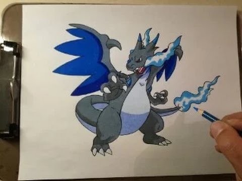 COMO DIBUJAR A MEGA CHARIZARD. how to draw mega charizard