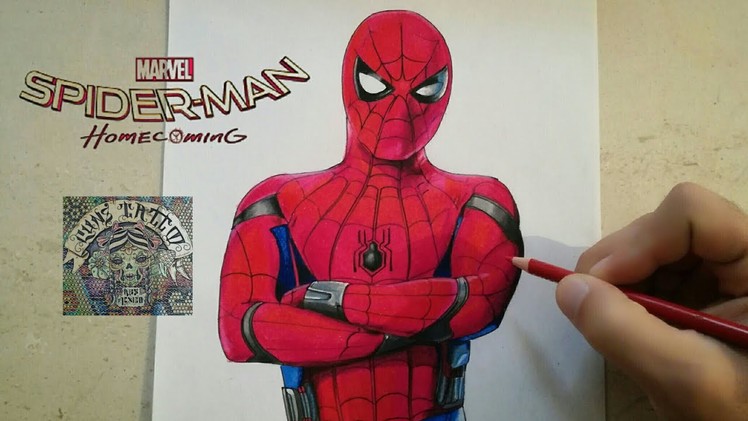 COMO DIBUJAR A SPIDERMAN HOMECOMING. how to draw spiderman homecoming