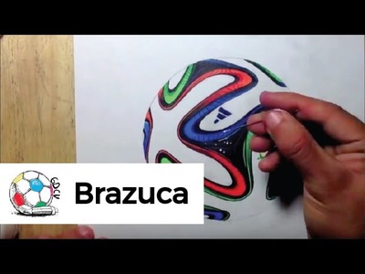 Dibujo del balón Brazuca para la Copa Mundial de Brasil 2014.