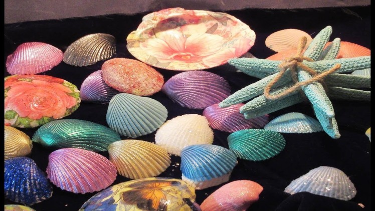 DIY 5 different ways to decorate seashells shells