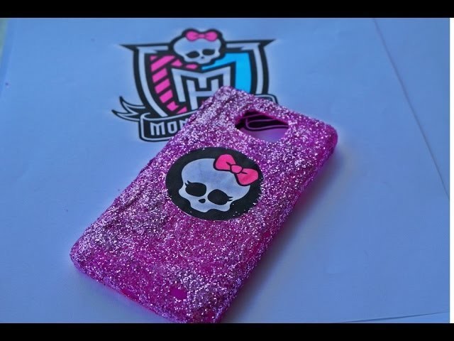 DIY: Glitter Capinha de celular da Monster High|  Monster High phone case(DIY)