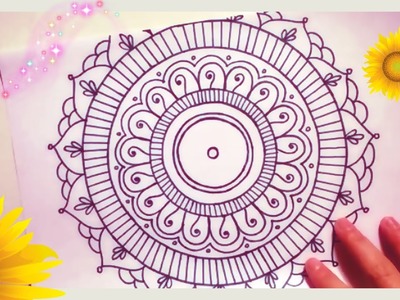 Draw A Super Simple & Cute Mandala For Beginners!