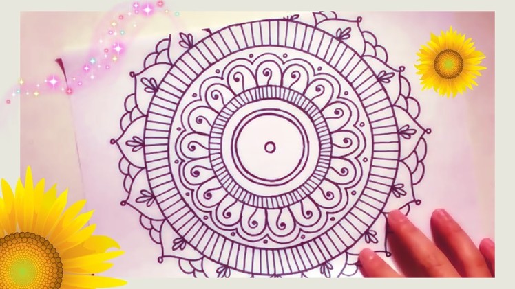 Draw A Super Simple & Cute Mandala For Beginners!