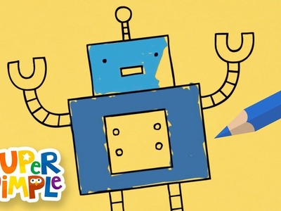 Drawing And Coloring A Robot | + More Art For Kids | Watch & Learn