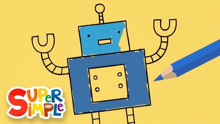 Drawing And Coloring A Robot | + More Art For Kids | Watch & Learn