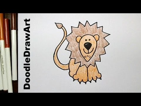 Drawing: How To Draw Cartoon Lion Step by Step - Easy