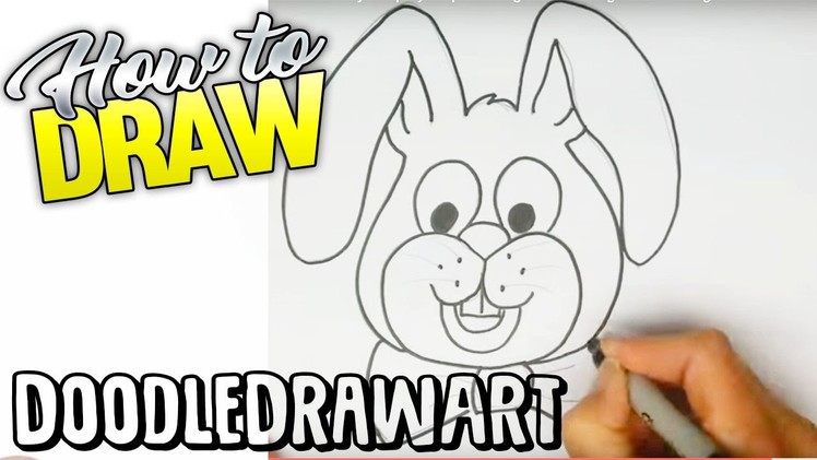 Drawing: How To Draw Easter Bunny- Step by Step Drawing Lesson - Beginner Drawing Tutorial