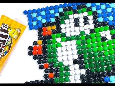 Drawing Yoshi with M&Ms!