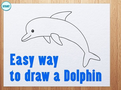 Easy way to draw a Dolphin