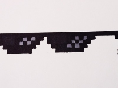Glasses Thug Life Drawing - Pixel Art (very easy !)