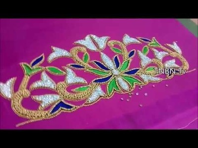 Hand embroidery tutorial for beginners | hand embroidery designs | designer blouse designs