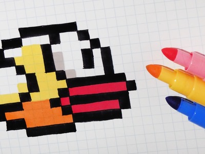 Handmade Pixel Art - How To Draw Flappy Bird #pixelart