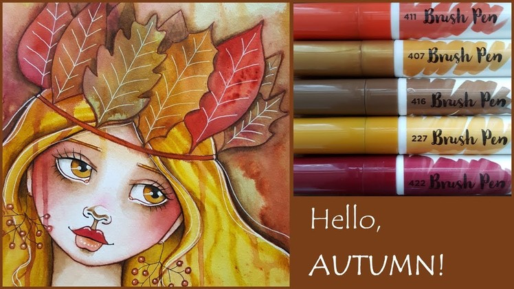 Hello, Autumn! Capturing autumn's colours with Ecoline Brush Pens
