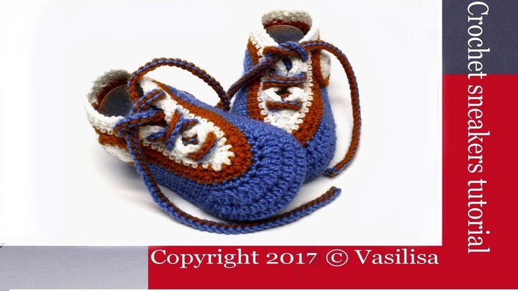 How to crochet  sneakers.Vasilisa