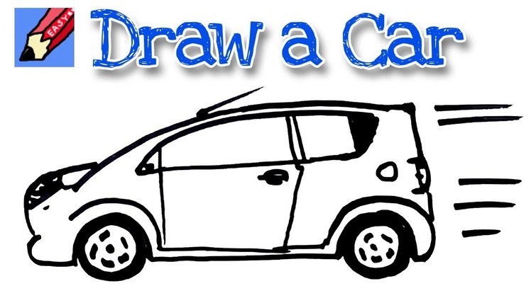 How to draw a car real easy - for kids and beginners
