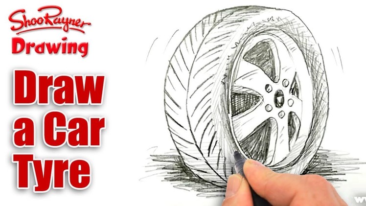 How to draw a Car Tire.Tyre - Spoken Tutorial
