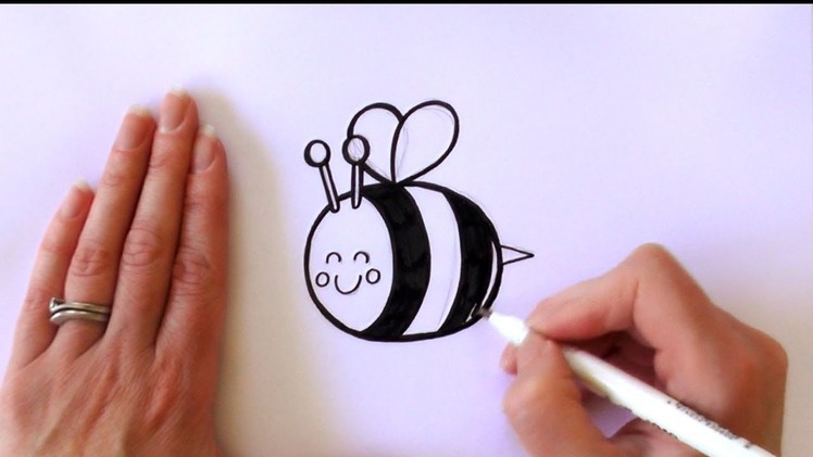 How to Draw a Cartoon Bee