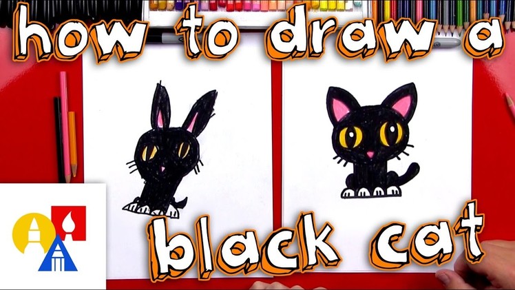 How To Draw A Cartoon Black Cat