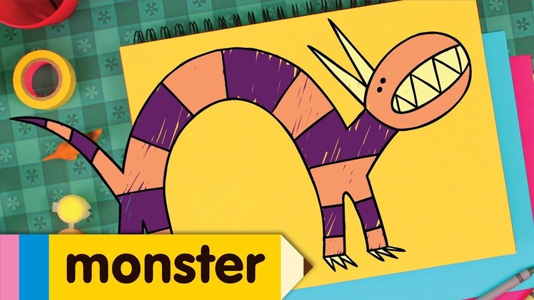 How To Draw A Monster | Drawing Lesson for Kids | Step By Step