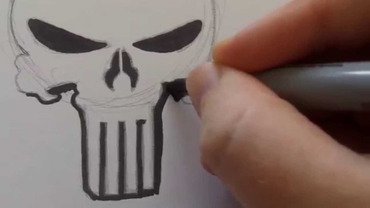 How To Draw A Punisher Skull