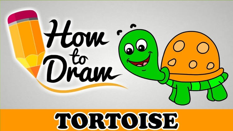 How To Draw A Tortoise - Easy Step By Step Cartoon Art Drawing Lesson Tutorial For Kids & Beginners