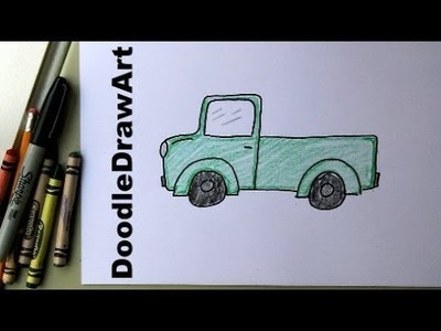How To Draw a Truck!  Easy Drawing Lesson for Kids!  Art Tutorial
