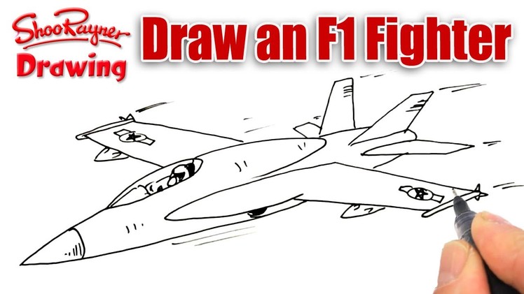 How to draw an F-18 Fighter Plane
