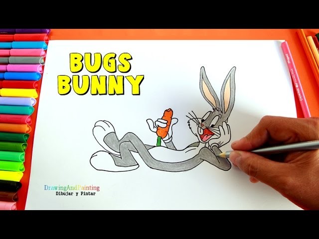 How to draw BUGS BUNNY easy! | Como dibujar al conejo Bugs Bunny (paso a paso)