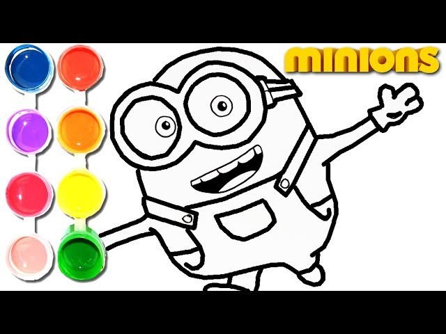 How to Draw & Color the Minions Banana | Drawing on & New Learning 4 Kids | Toddlers Learn Colors