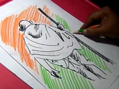 How to Draw Mahatma Gandhi Drawing for Kids Step by step