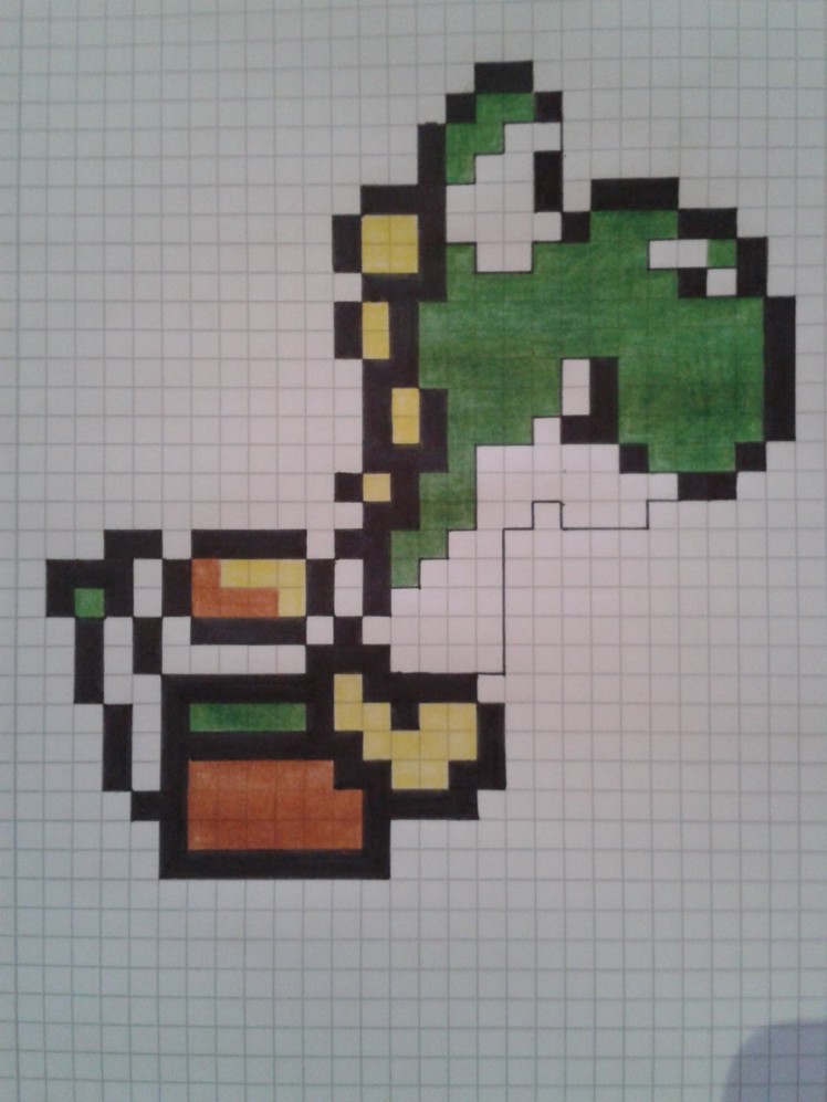 How to: draw pixel Yoshi Super Mario World