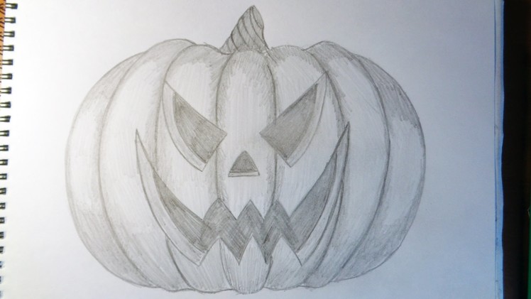 How to draw  pumpkin, Como dibujar una calabaza Halloween stuff