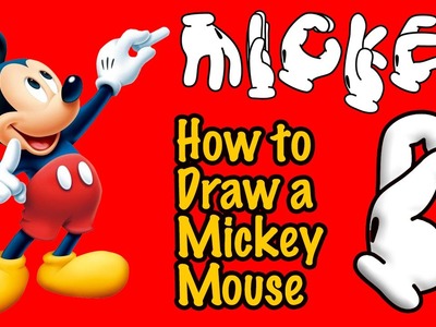 How to draw the Alphabet - 'B' - Mickey Mouse Hands Making the Letters