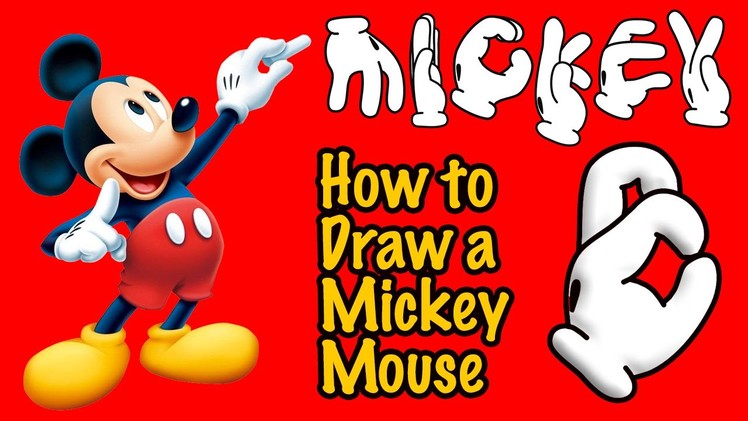 How to draw the Alphabet - 'B' - Mickey Mouse Hands Making the Letters