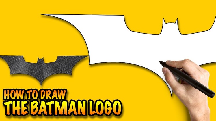 How to draw the Batman Logo - Easy step-by-step drawing lessons for kids