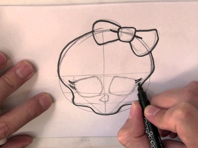 How to draw the Skull from Monster High step by step
