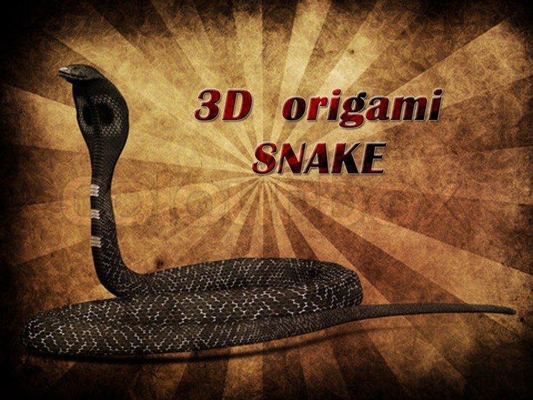 How to make 3d Origami Snake (updated)