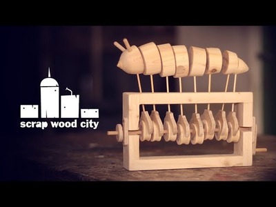 How to make a mechanical worm toy, out of wood