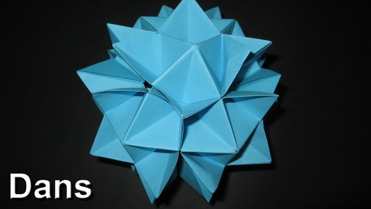 How to make an Origami Spiky Cuboctahedron (Complete folding instructions)
