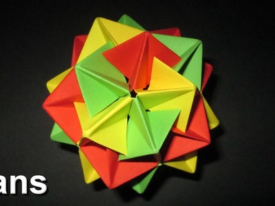 How to make an Origami Twinboat Icosahedron Complete Instructions
