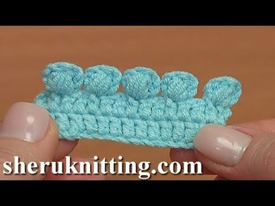 How to Make Crochet  3D Picot Tutorial 42 Part 3 of 26